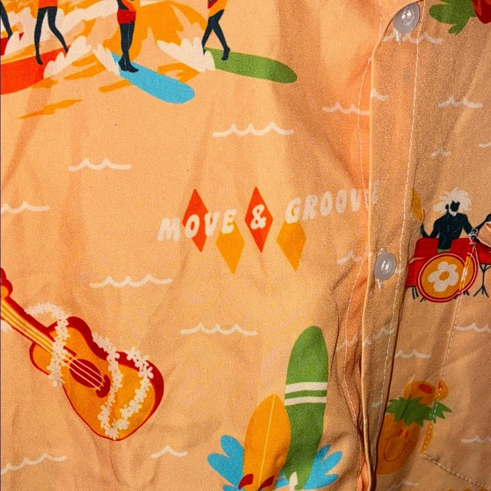 Holo Holo Music Festival Peach Surf Print Shirt - Picture 3 of 6
